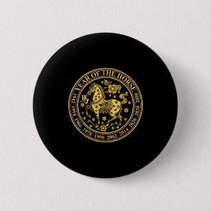 Badge Rond 5 Cm Année du cheval de feu 2026 Nouvel An lunaire chin