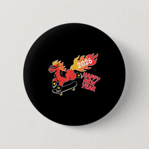 Badge Rond 5 Cm Année du Cheval de Feu – Nouvel An du zodiaque chi