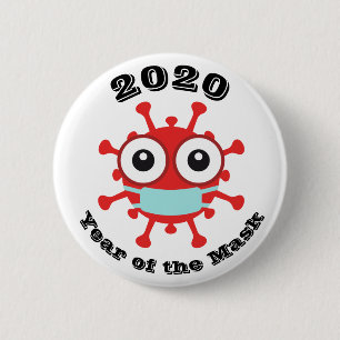 Badge Rond 5 Cm Année du masque