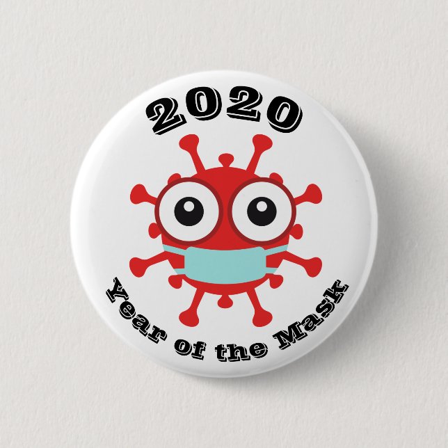 Badge Rond 5 Cm Année du masque (Devant)