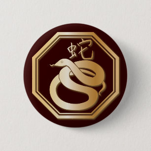 Badge Rond 5 Cm Année du serpent