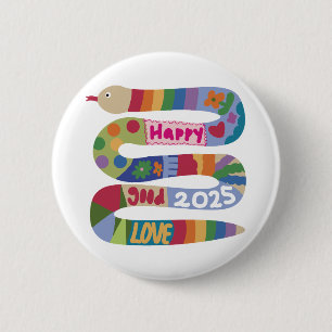 Badge Rond 5 Cm Année du serpent 2025