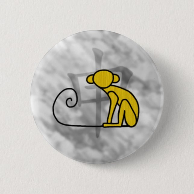 Badge Rond 5 Cm Année du singe (Devant)