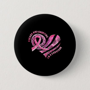 Badge Rond 5 Cm Années et comptage Je suis un survivant Cancer du 