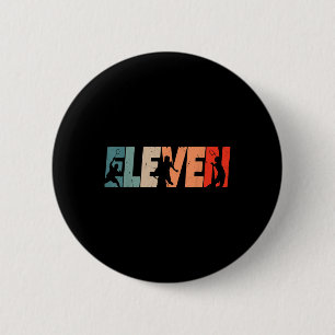Badge Rond 5 Cm Anniversaire 11 ans Rétro Badminton Garçon 11 Ans