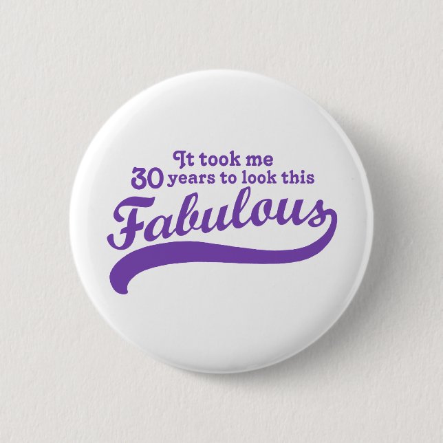 Badge Rond 5 Cm Anniversaire 30 ans (Devant)