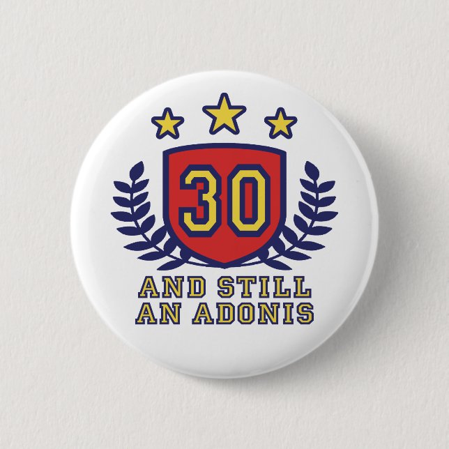 Badge Rond 5 Cm Anniversaire 30 ans (Devant)