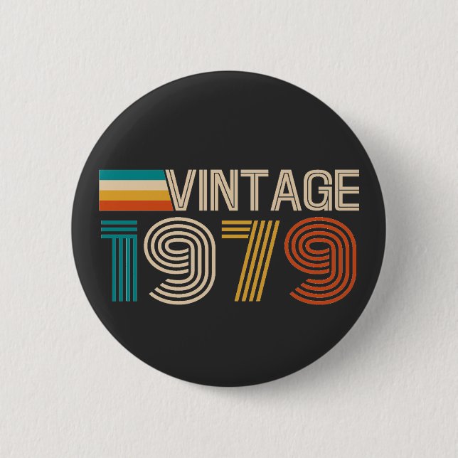 Badge Rond 5 Cm Anniversaire 45 ans (Devant)