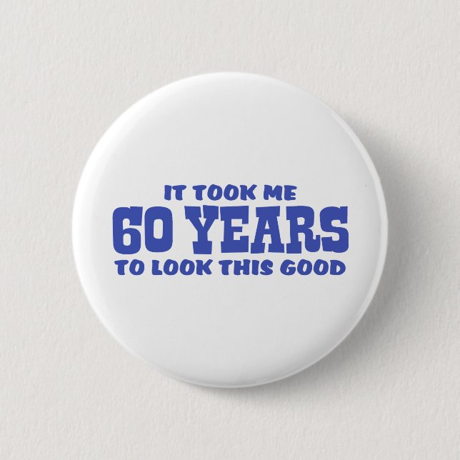 Badge Rond 5 Cm Anniversaire 60 ans (Devant)