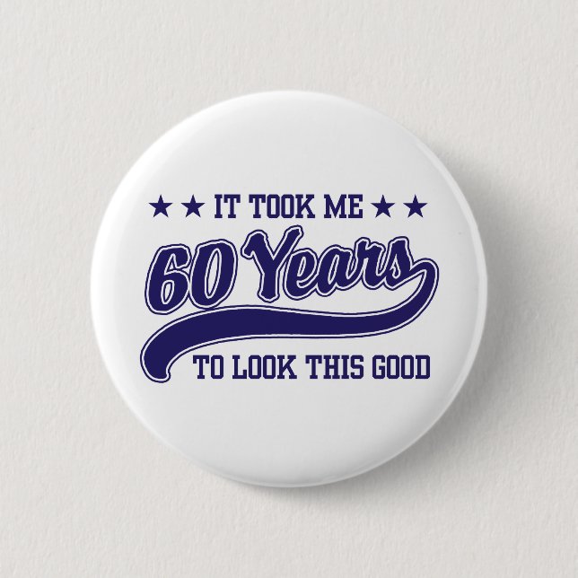 Badge Rond 5 Cm Anniversaire 60 ans (Devant)