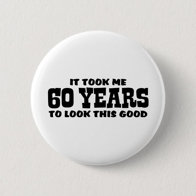 Badge Rond 5 Cm Anniversaire 60 ans (Devant)