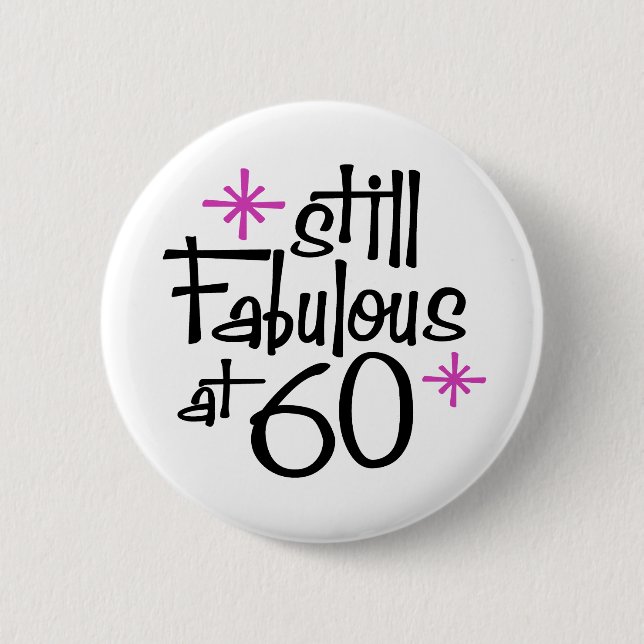 Badge Rond 5 Cm Anniversaire 60 ans (Devant)
