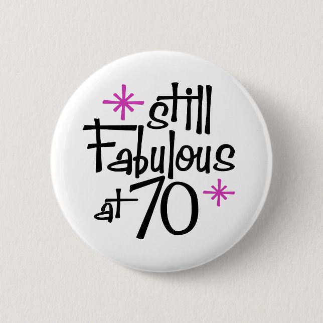 Badge Rond 5 Cm Anniversaire 70 ans (Devant)