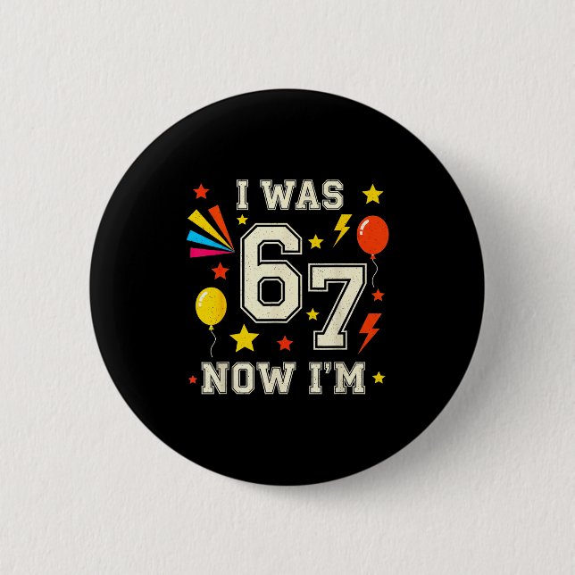 Badge Rond 5 Cm Anniversaire 7 Ans J'avais 6 Ans Maintenant J'ai 7 (Devant)