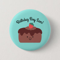Anniversaire | Bouton de gâteau au chocolat Brown