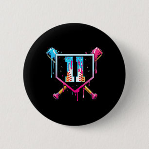 Badge Rond 5 Cm Anniversaire de 11 ans de baseball Crème glacée qu