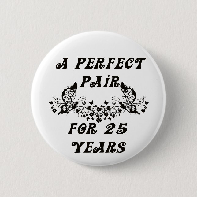 Badge Rond 5 Cm Anniversaire de 25 ans (Devant)