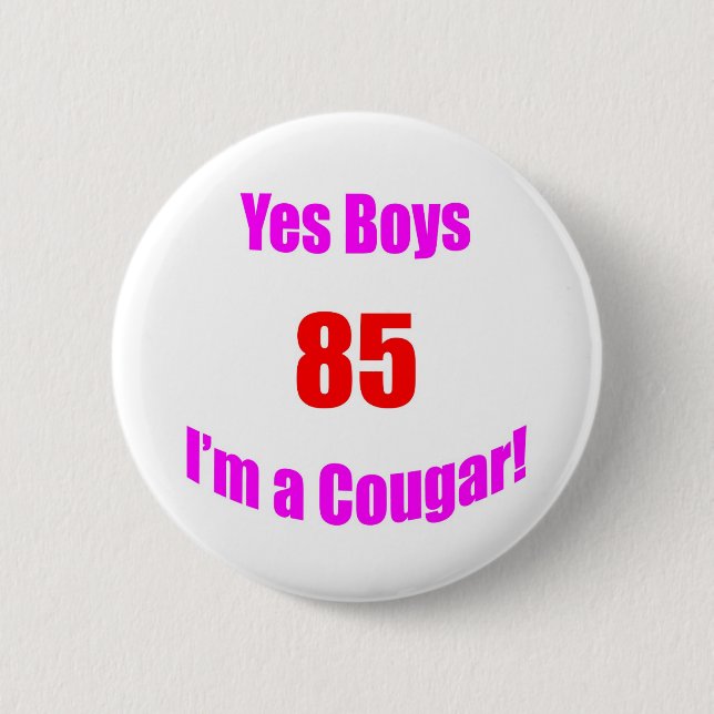 Badge Rond 5 Cm Anniversaire de 85 pumas (Devant)