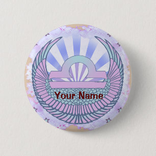 Badge Rond 5 Cm Anniversaire de Libra
