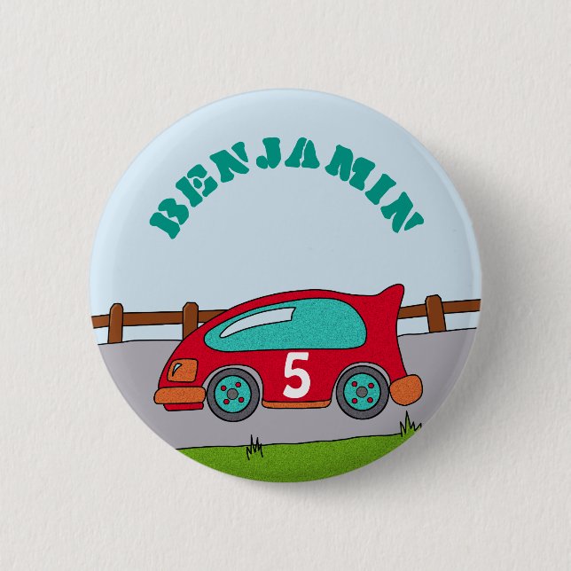Badge Rond 5 Cm Anniversaire de Personalizable de voiture de (Devant)
