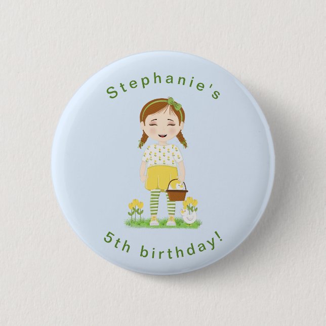 Badge Rond 5 Cm Anniversaire de Tulip (Devant)