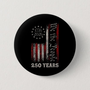 Badge Rond 5 Cm Anniversaire des 250 ans d'Amérique Drapeau améric