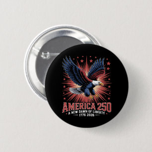 Badge Rond 5 Cm Anniversaire des 250 ans de l'Amérique