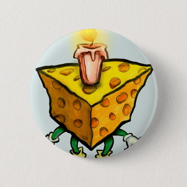 Badge Rond 5 Cm Anniversaire du fromage (Devant)