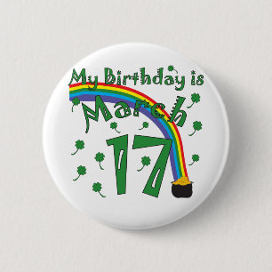 Badge Rond 5 Cm Anniversaire du jour de St Patrick