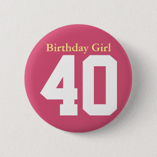 Badge Rond 5 Cm Anniversaire Fille 40