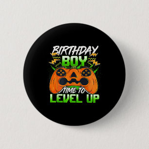Badge Rond 5 Cm Anniversaire Garçon Temps De Niveau Up Video Jeu A