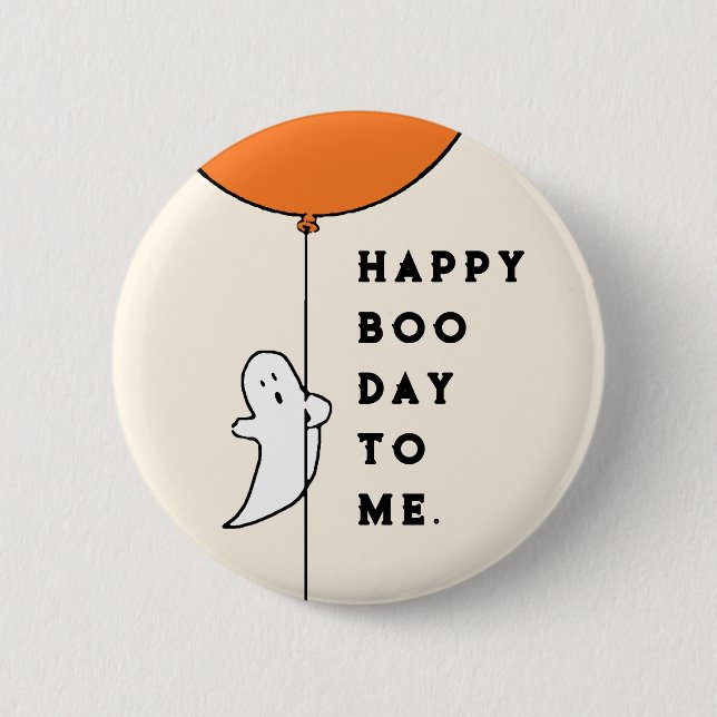 Badge Rond 5 Cm Anniversaire Halloween (Devant)