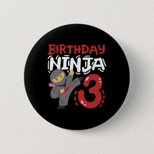 Badge Rond 5 Cm Anniversaire Ninja 3 Anniversaire Karaté Enfants 3