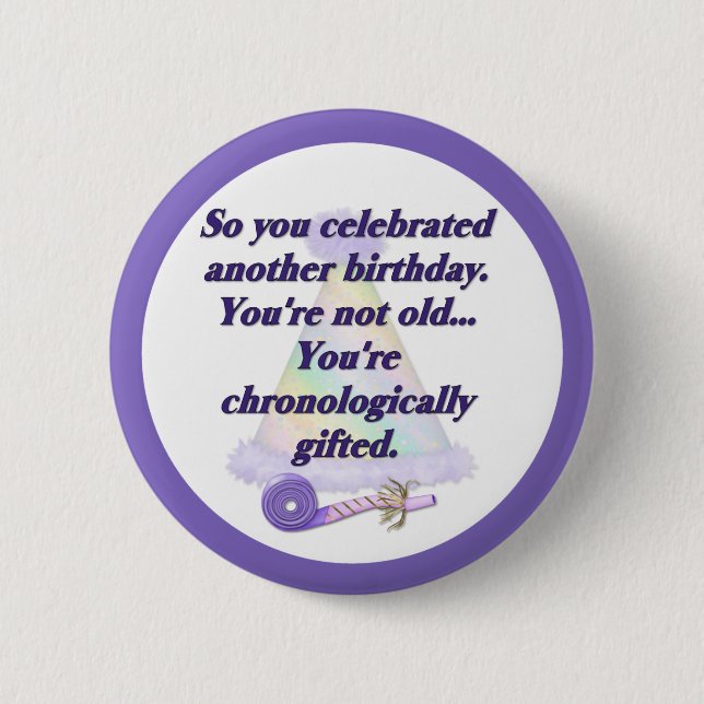 Badge Rond 5 Cm Anniversaire non ancien (Devant)