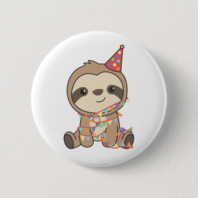 Badge Rond 5 Cm Anniversaire Pour Enfants Un Bouton Anniversaire (Devant)