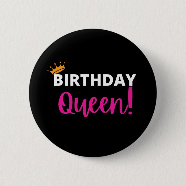 BADGE ROND 5 CM ANNIVERSAIRE REINE (Devant)