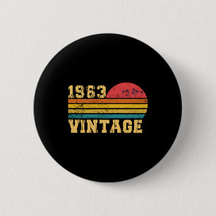 Badge Rond 5 Cm Anniversaire Rétro Vintage Coucher de soleil 1963