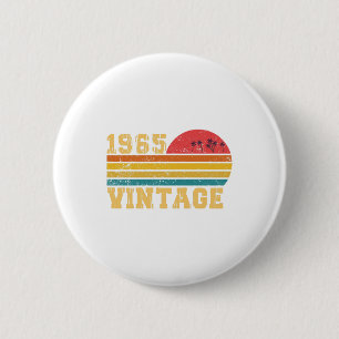 Badge Rond 5 Cm Anniversaire Rétro Vintage Coucher de Soleil 1965
