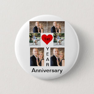 Badge Rond 5 Cm Anniversaire tendance moderne personnalisé