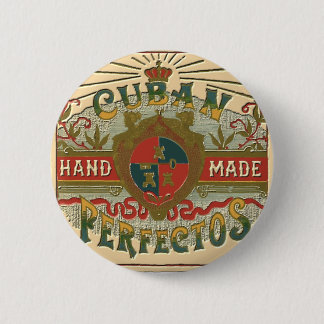 Badge Rond 5 Cm Annonce de Perfectos de Cubain d'annonce de cigare