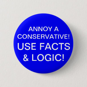 BADGE ROND 5 CM ANNOTER UN CONSERVATEUR !