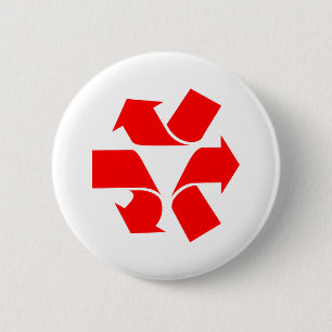 Badge Rond 5 Cm Annuler le recyclage du symbole