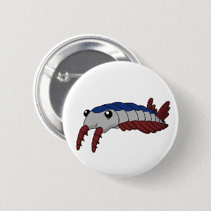Badge Rond 5 Cm Anomalocaris - Animal préhistorique