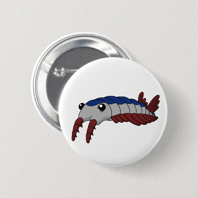 Badge Rond 5 Cm Anomalocaris - Animal préhistorique (Devant & derrière)