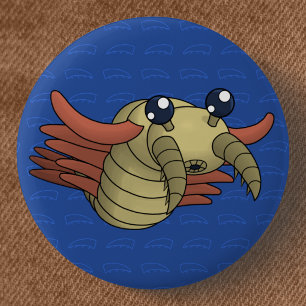 Badge Rond 5 Cm Anomalocaris- Créature marine préhistorique