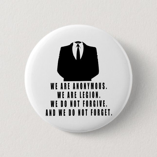 Badge Rond 5 Cm Anonyme (Devant)