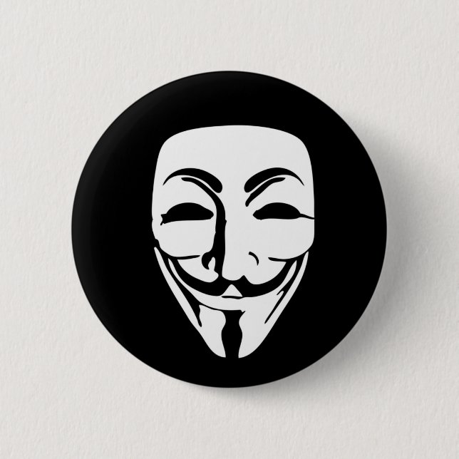 BADGE ROND 5 CM ANONYMOUS MASK (Devant)