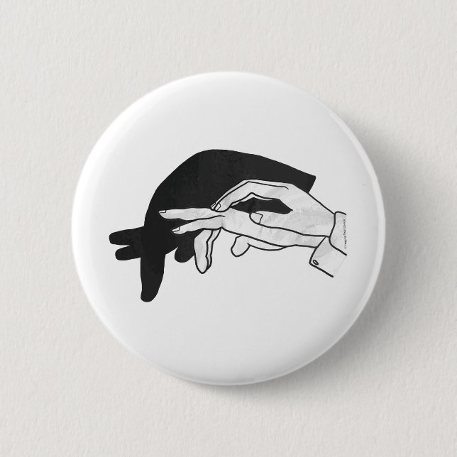 Badge Rond 5 Cm Anteater Silhouette main (Devant)