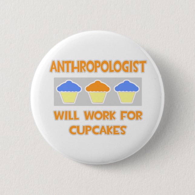 Badge Rond 5 Cm Anthropologue... Fonctionnera Pour Les Cupcakes (Devant)