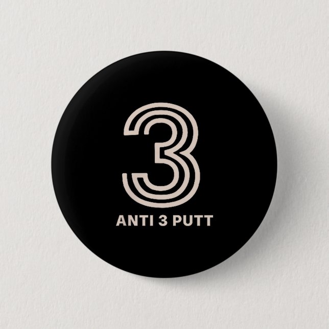 Badge Rond 5 Cm Anti 3 Putts  (Devant)